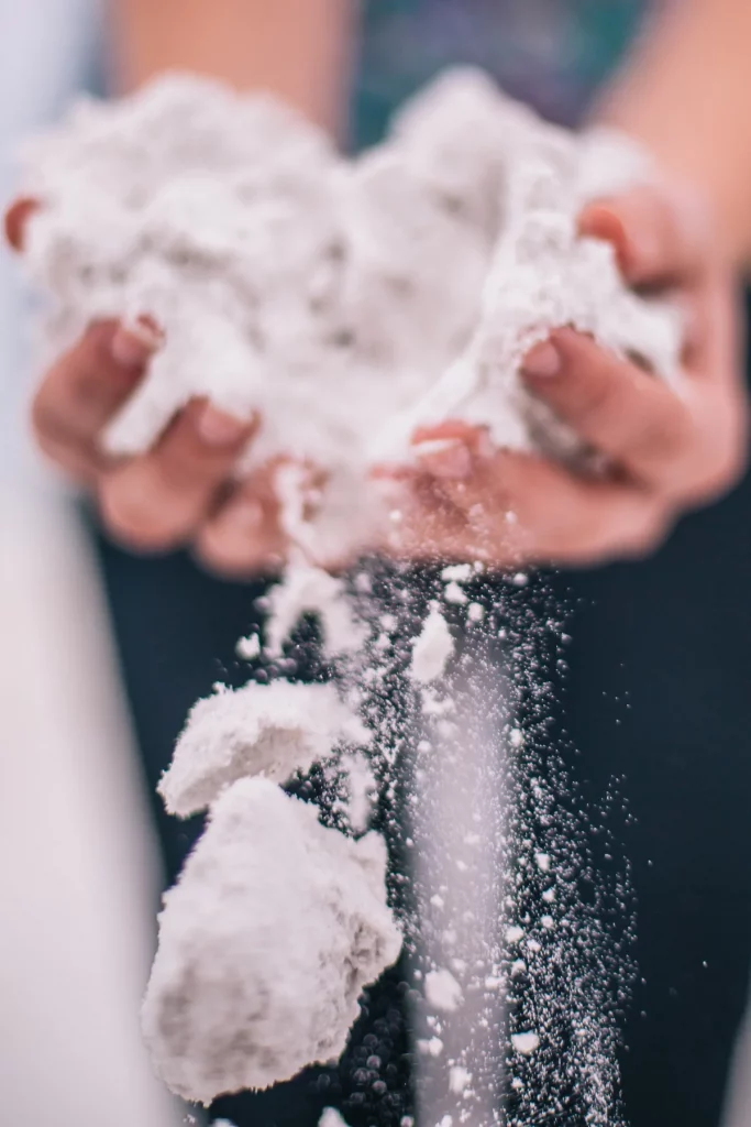 Sand through hands