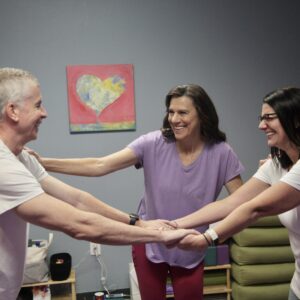 Dorothea with two people during a Couples Private Session